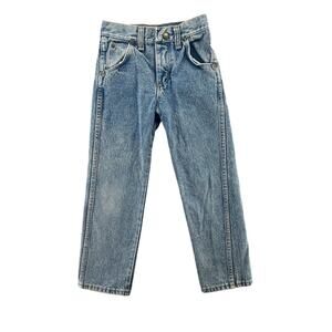 Vintage Wrangler Kids Jeans Size 8 Blue Denim Straight Leg USA Made